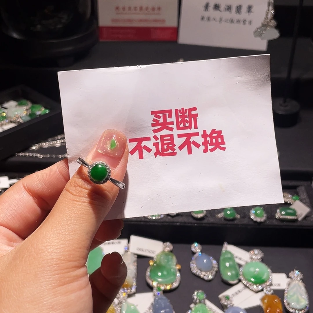 梓****翡翠银S925镶嵌颈饰