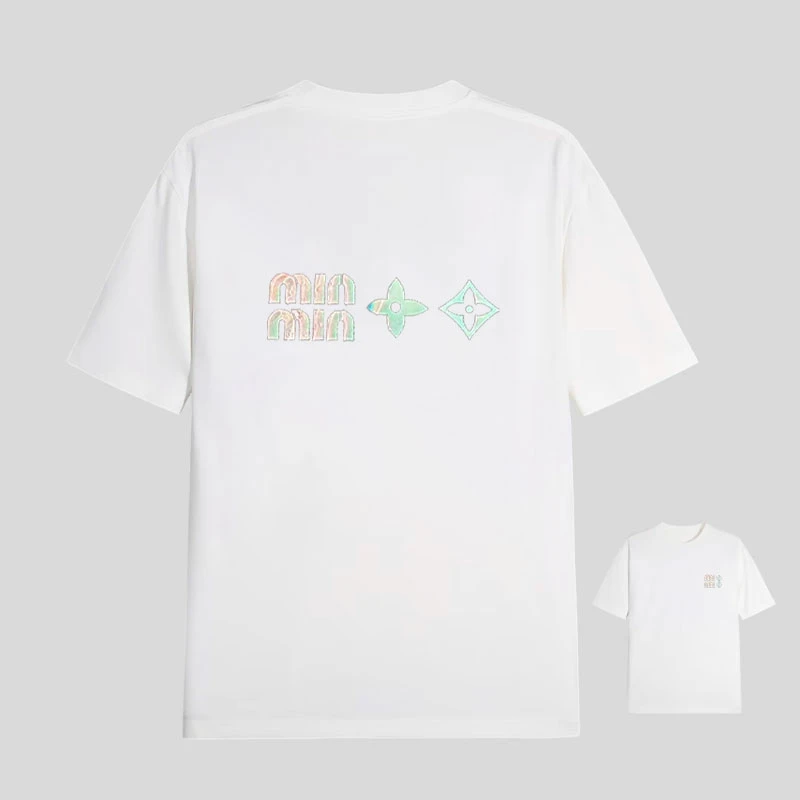 【133号链接-M家L家联名乐高AB】短袖T恤男女同款宽松经典立体光油