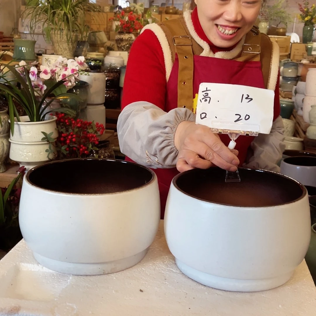 紫砂花盆高度13口径20