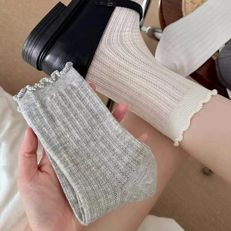 【大七穿搭-】洛丽塔木耳边堆堆袜T55