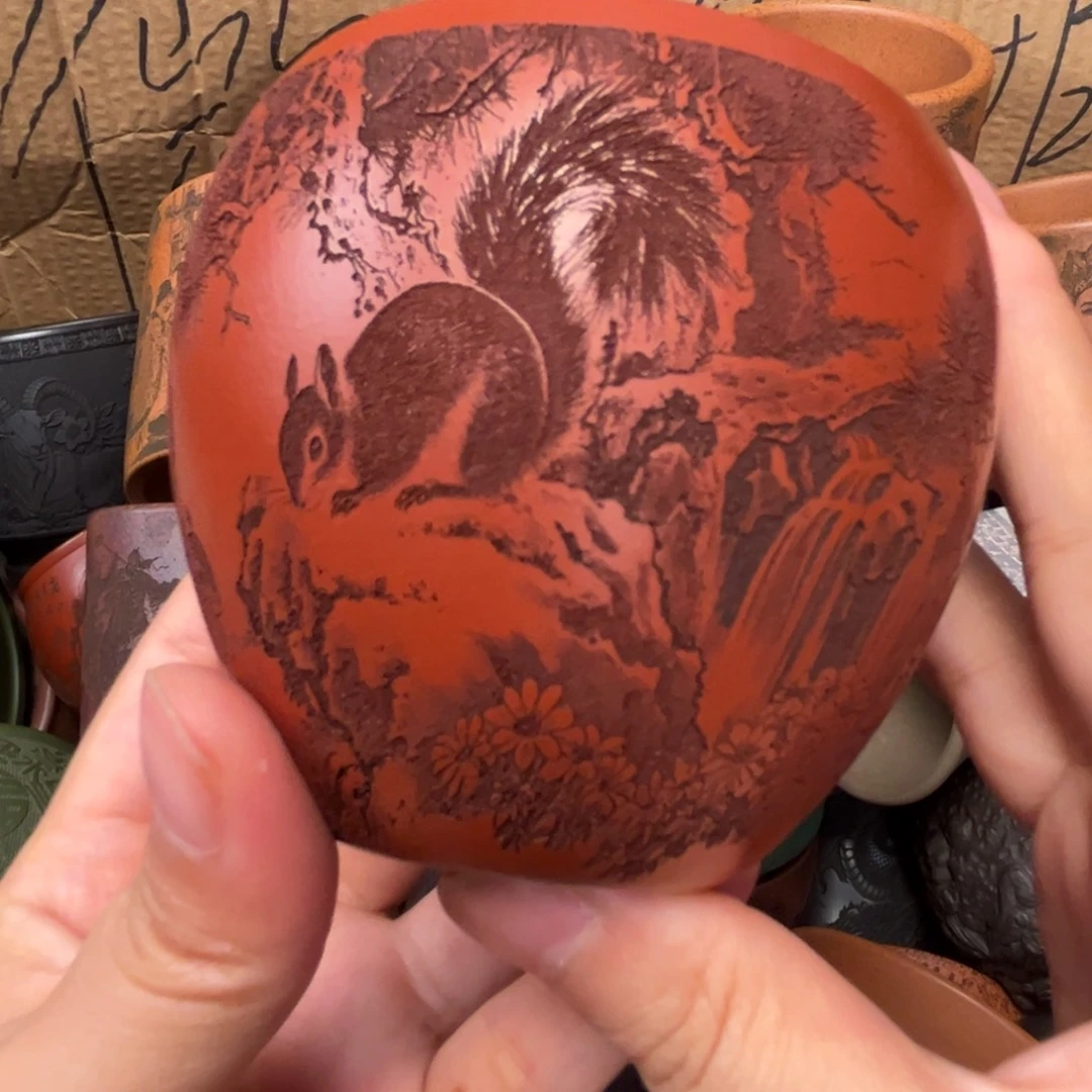 茶杯紫砂宜兴紫砂正品原矿