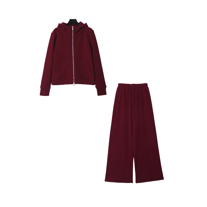 CELLENDI冬日暧阳 LU新款爆款高端品质连帽减龄加绒时尚套装17085