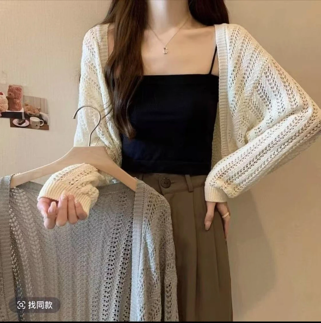 （101-200)百搭防晒时尚镂空开衫女夏季