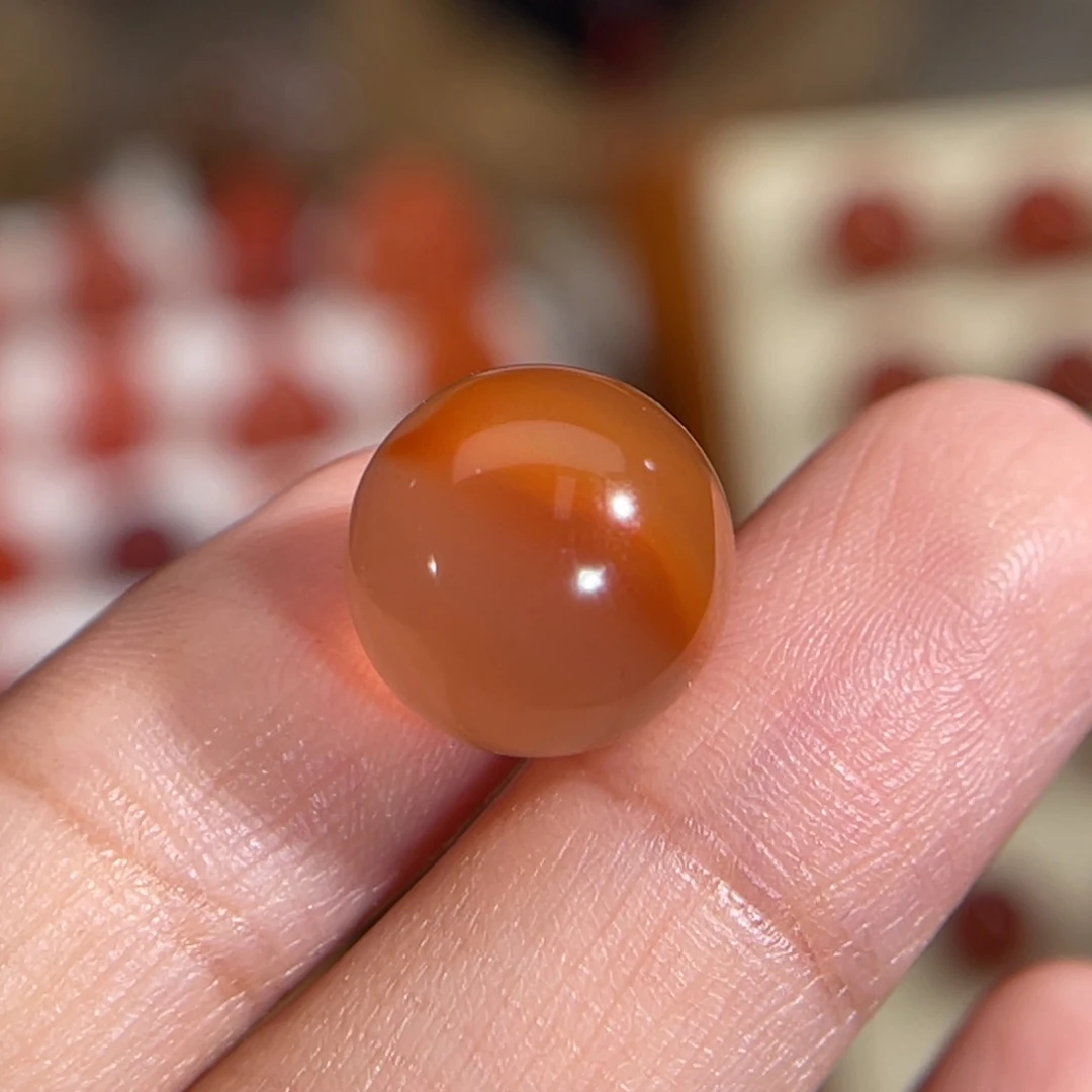 未镶嵌冰飘圆珠 12.2mm 不换退南红玛瑙
