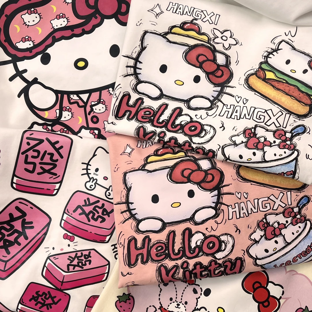 【旭旭】T恤2025男女同款新款春夏休闲短袖宽松女装上衣韩版