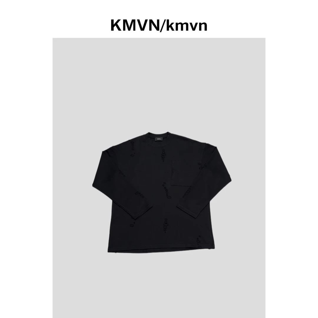 kmvn/kmvn【淮之】2024秋季新款潮流舒适原创设计破坏口袋长袖T恤