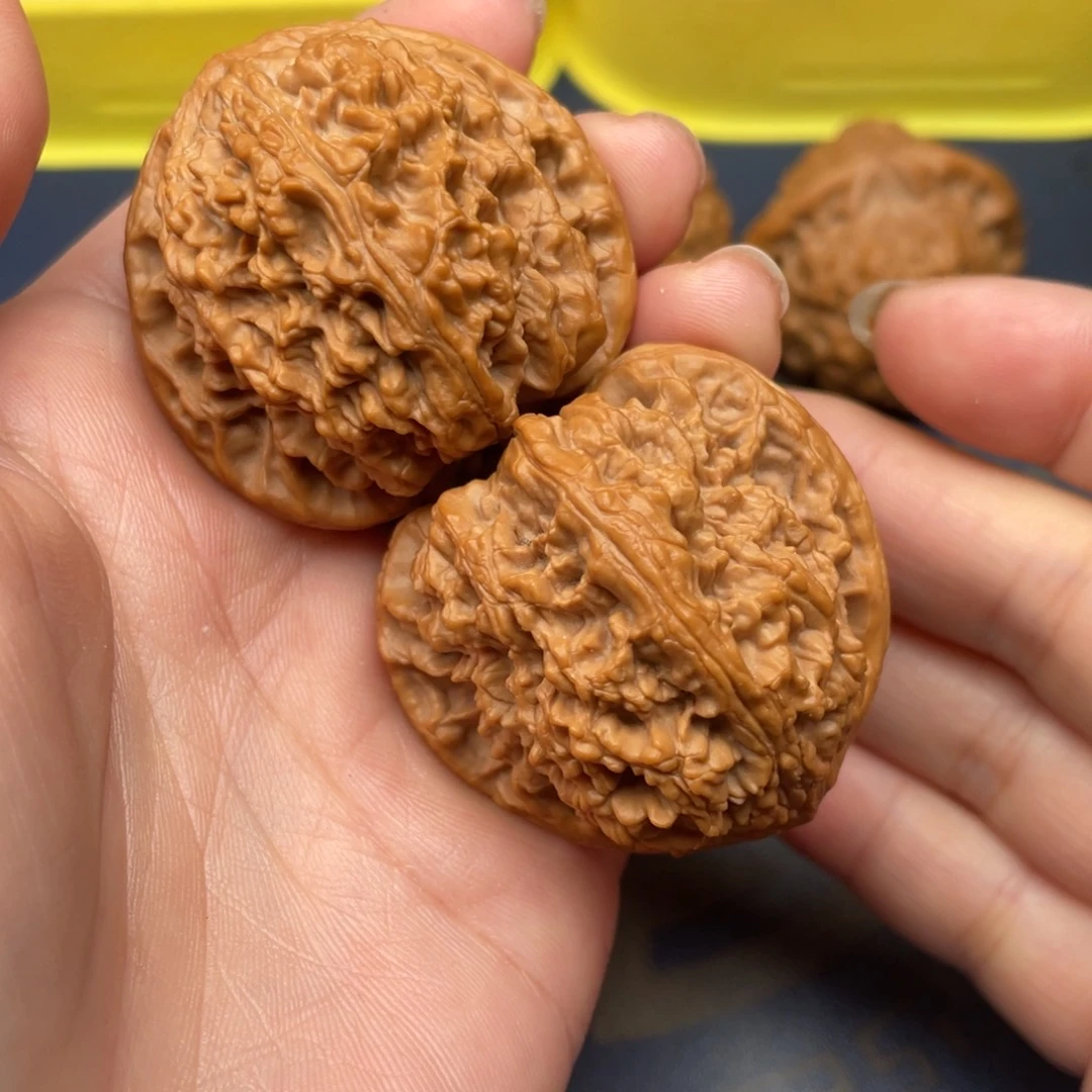 文玩核桃把件牡丹纹41