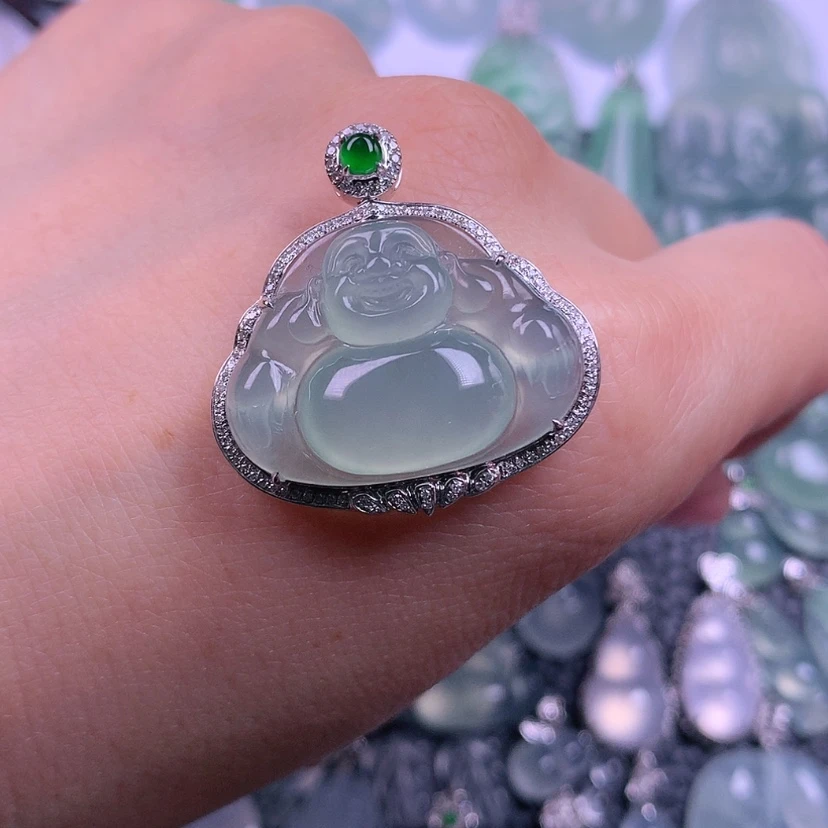 【闪购商品】颈饰18K金镶嵌翡翠火*凰