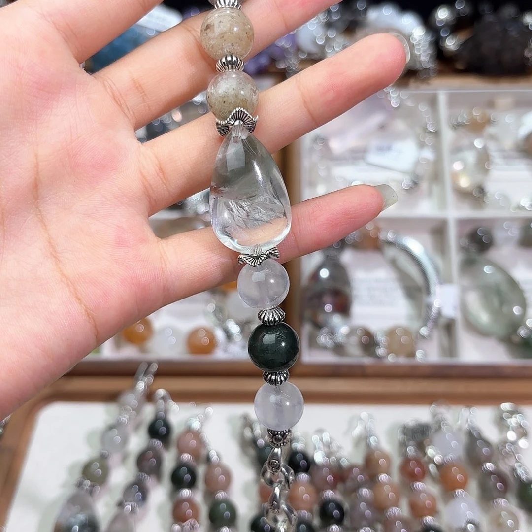 学***猫水晶手串合金水晶
