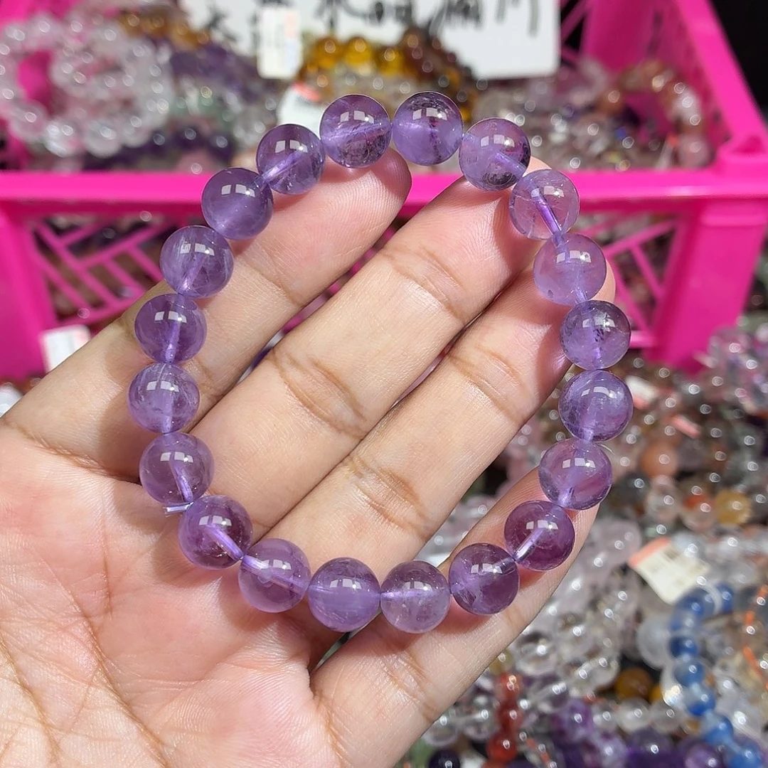 水晶未镶嵌手链卡9.7玻利维亚紫超七