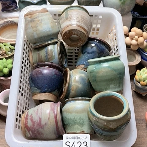 紫砂花盆423微瑕品口径4.5左右