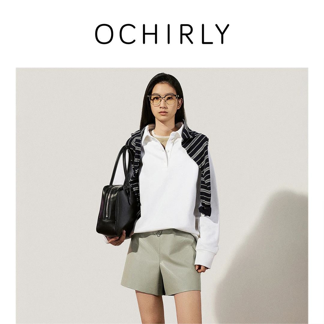 OCHIRLY欧时力棉Polo卫衣中长款25春商场同款欧若风
