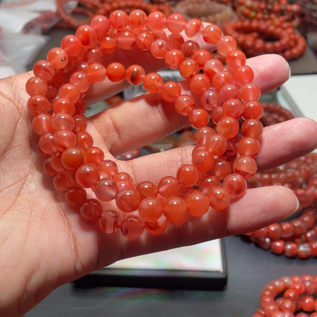 南红玛瑙手链未镶嵌
