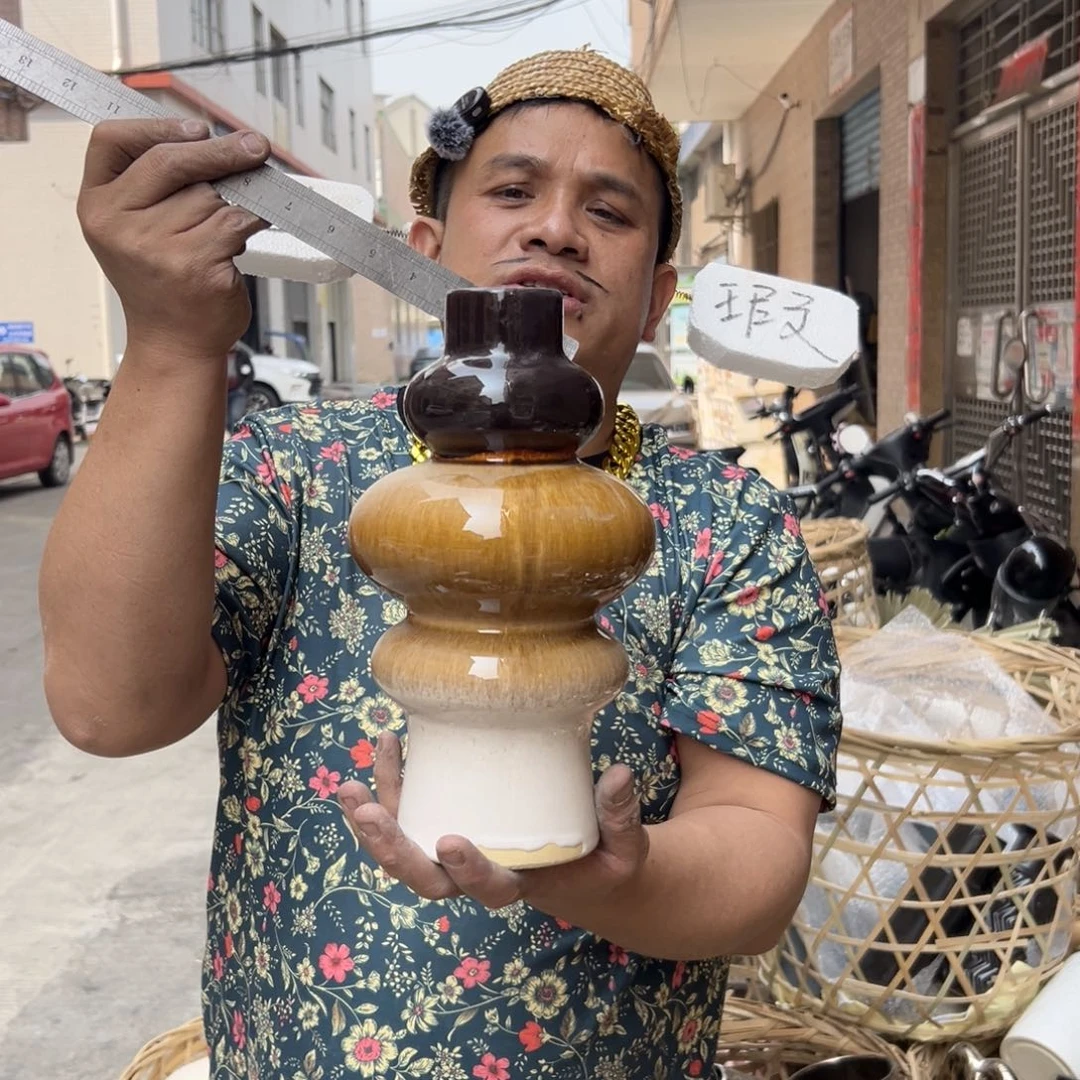 摆件74 号高温陶瓷工艺瓶（部分微瑕）