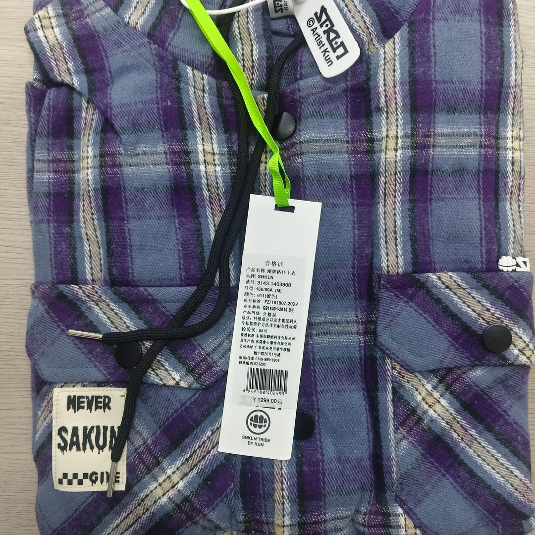 【OY】宽松复古撞色格子衬衫夹克