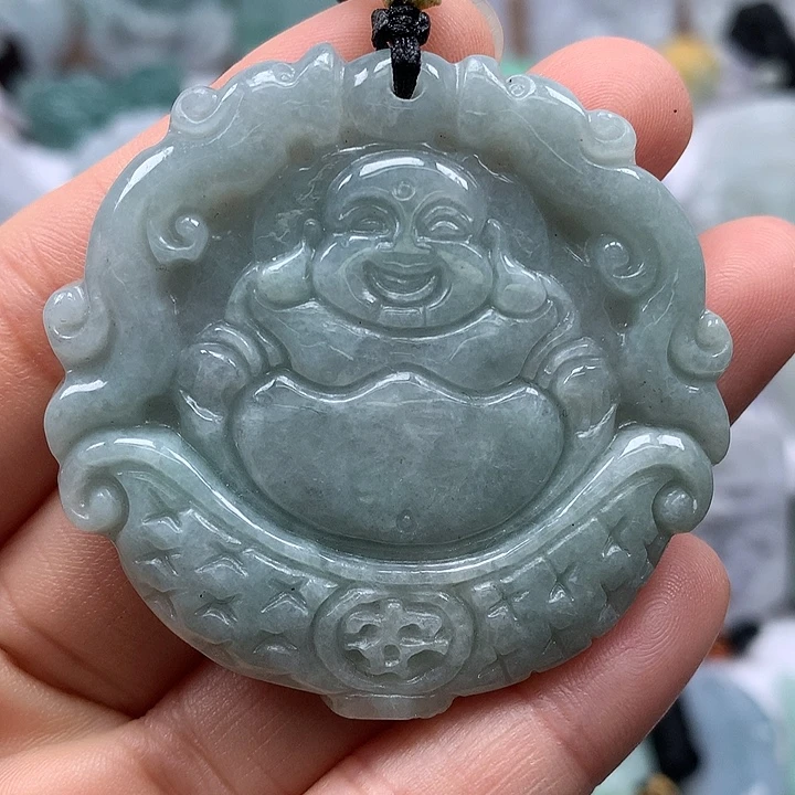 翡翠未镶嵌颈饰笑佛福利