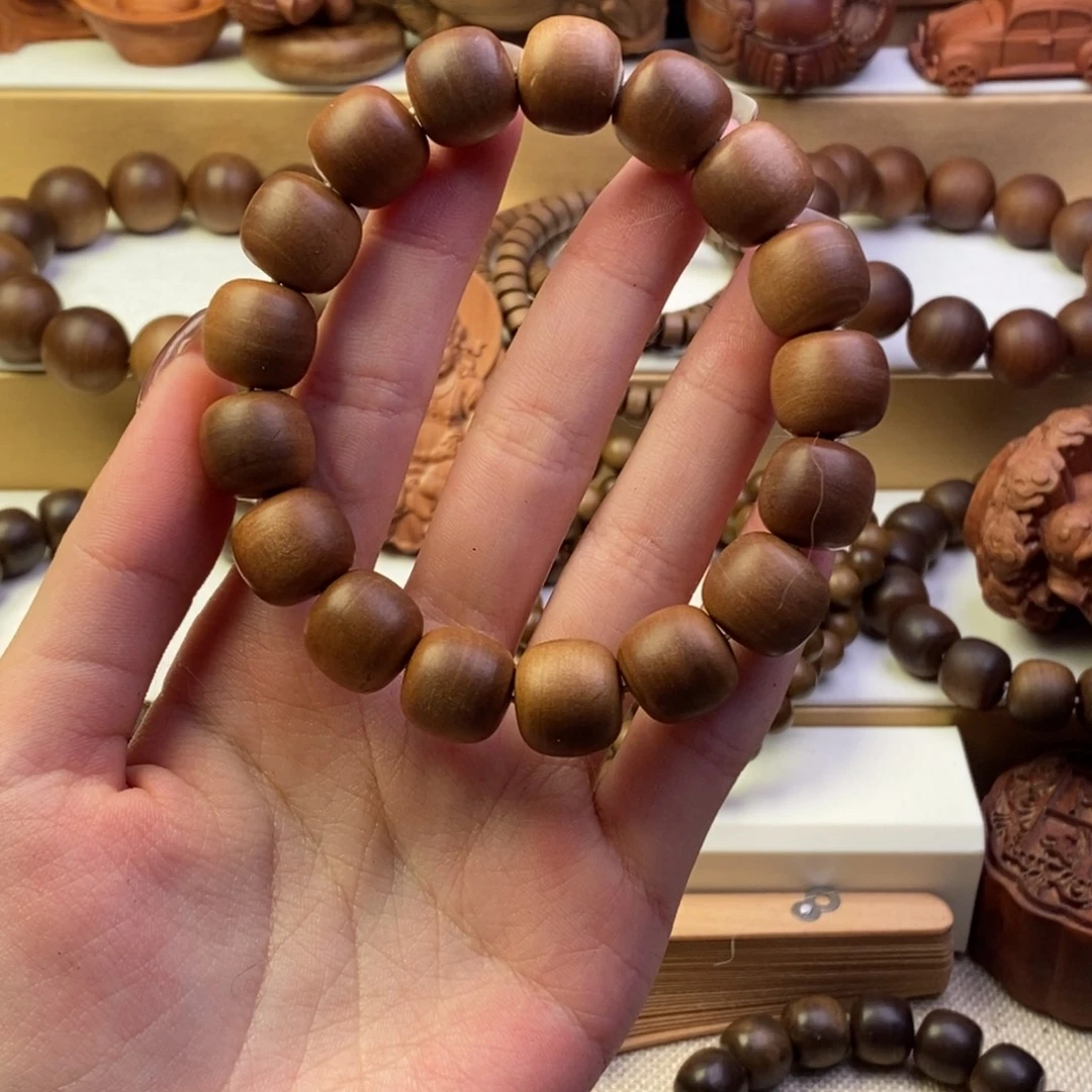用***生手串沉香老山檀香1314横纹黑肉奶香