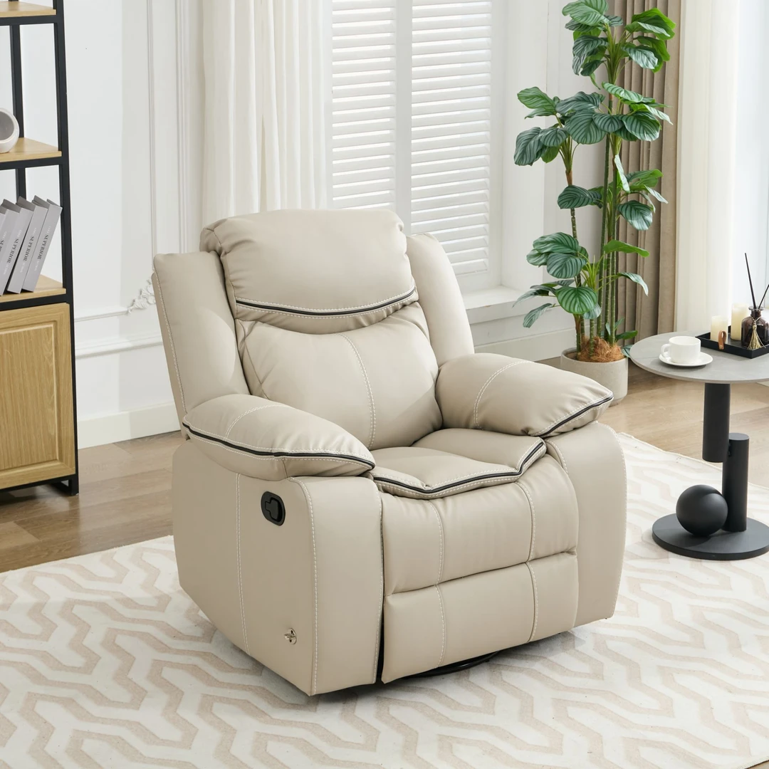 真皮头等多功能舱旋转老板椅客厅单人沙发可躺影院懒人午休摇摇椅