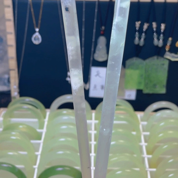 岫玉未镶嵌发饰簪子