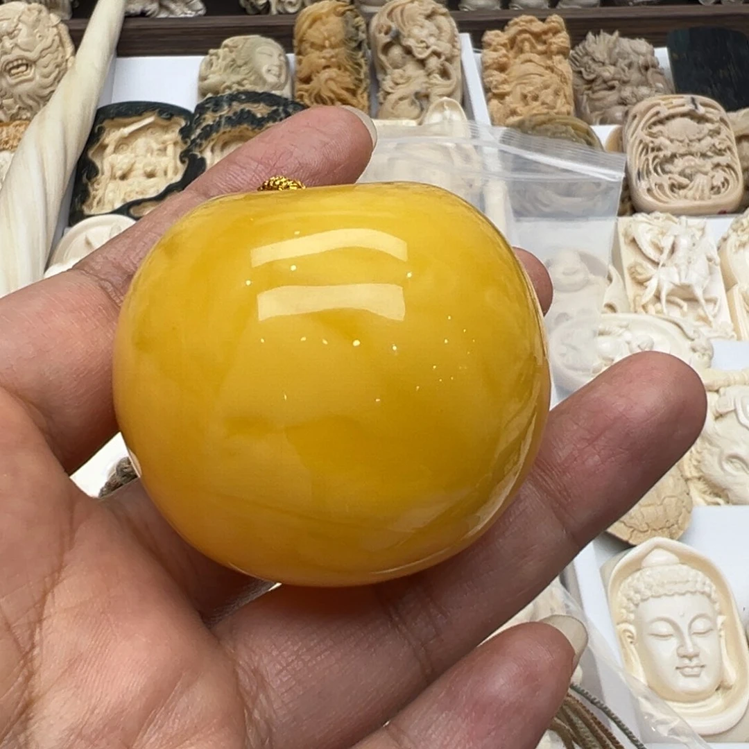 白玉菩提吊坠梵**印猛犸