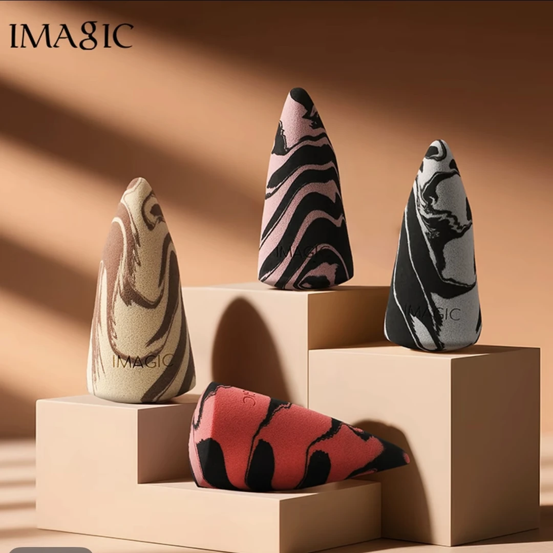 IMAGIC新品双色峰型粉扑柔软Q弹上妆服帖新手美妆蛋