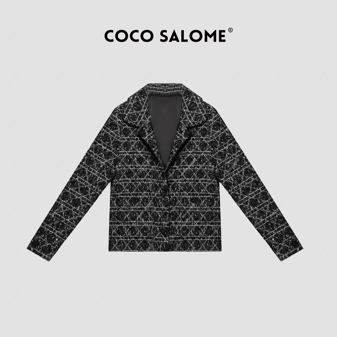COCO SALOME【极夜女神】时尚气质商务通勤女款小香风轻奢外套4078