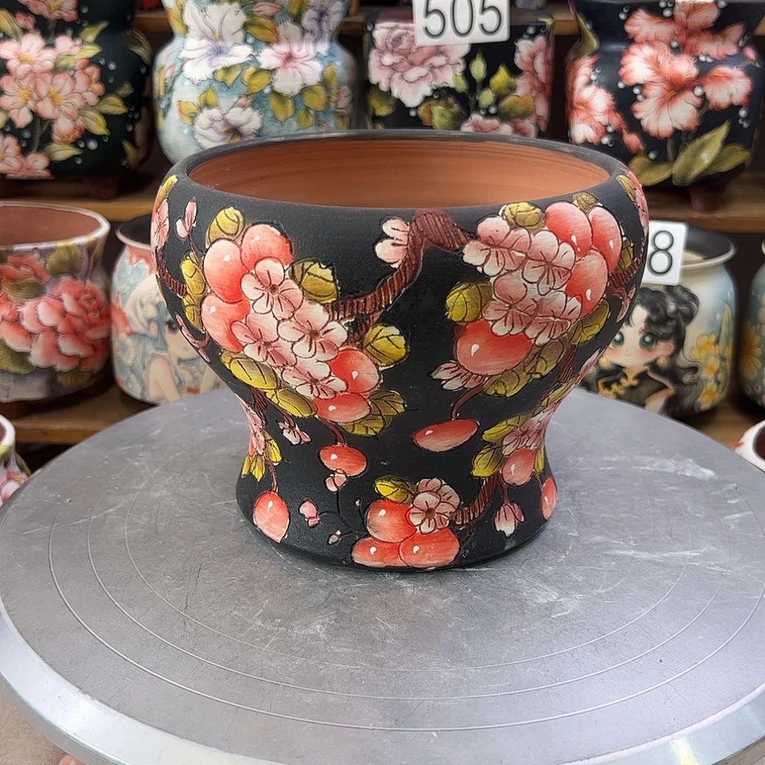 景德镇炫彩手绘口14高13