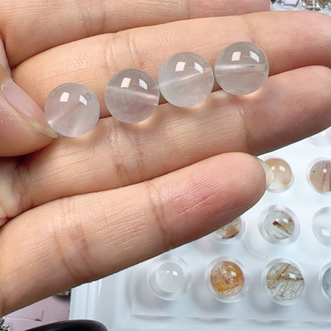 蘫***水晶手链银S800镀金镶嵌