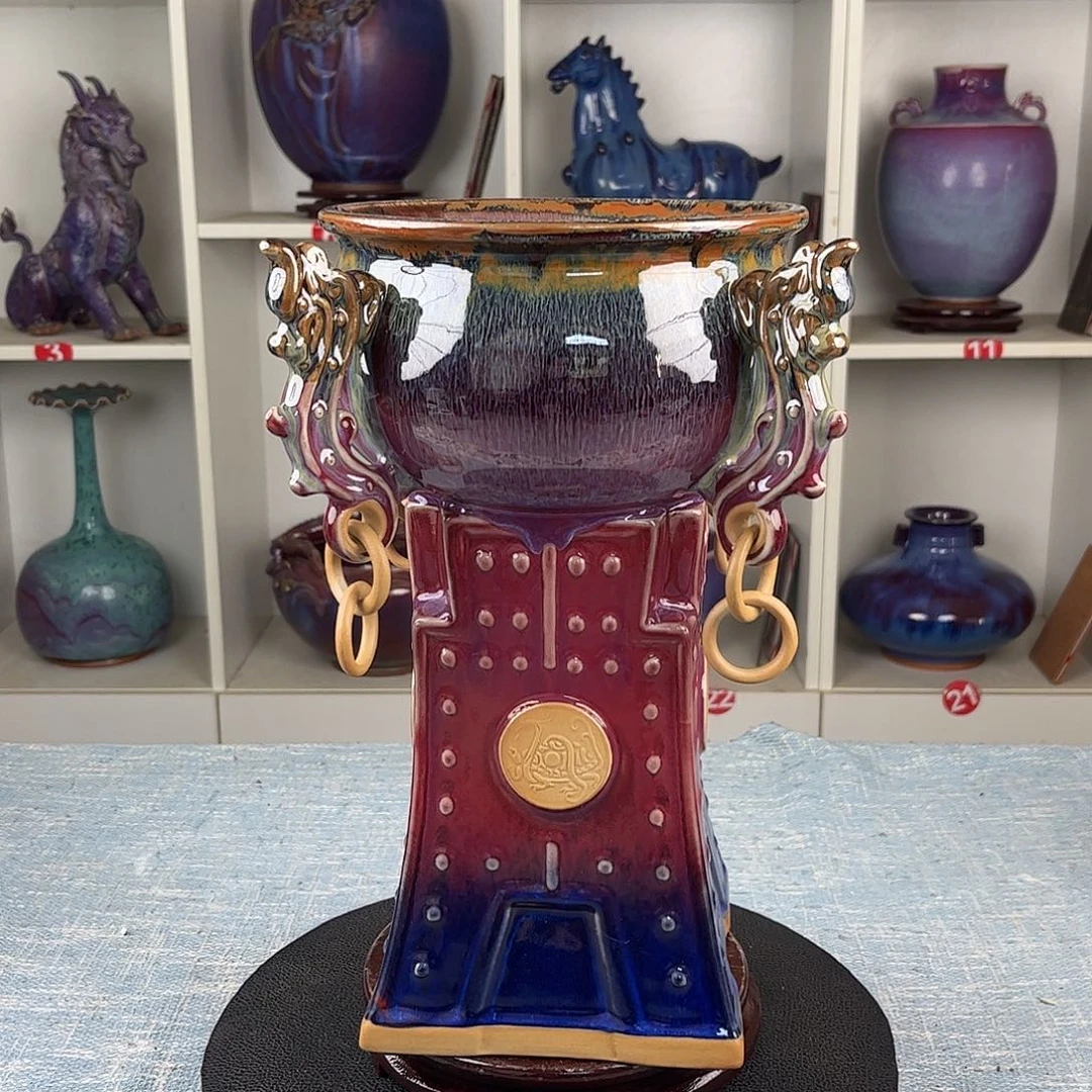 瓷片聚宝盆大师作品