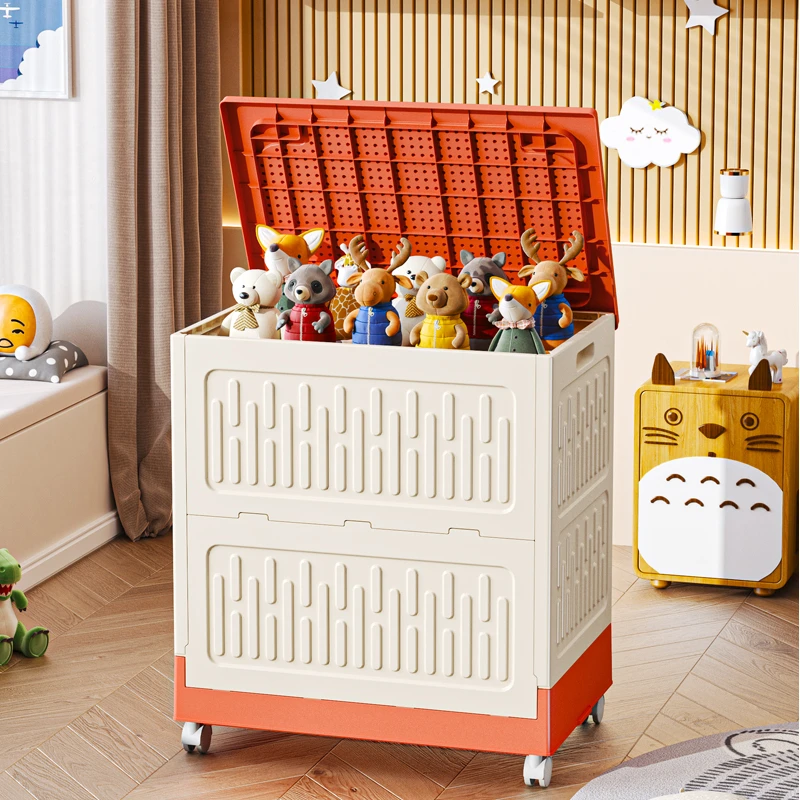 大号整理收纳箱储物筐被子衣物玩具翻盖收纳箱可折叠床头收纳柜