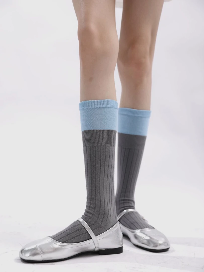 春夏百搭日系棉小腿袜蕾丝花边蝴蝶结中筒袜jk洛丽塔日常玛丽珍袜