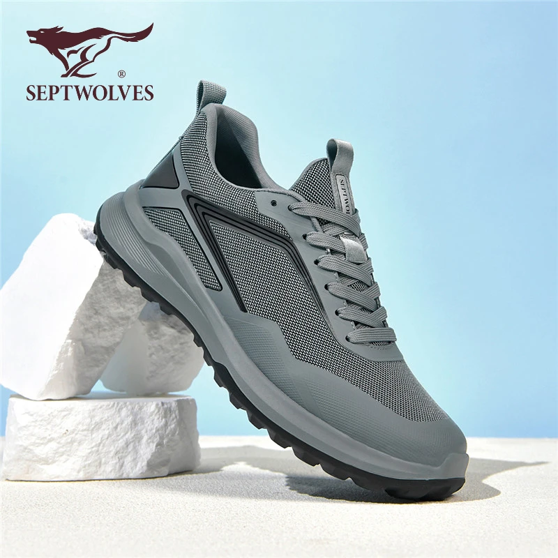 七匹狼男鞋夏季透气网面跑步鞋男士防滑耐磨轻便软底休闲运动鞋