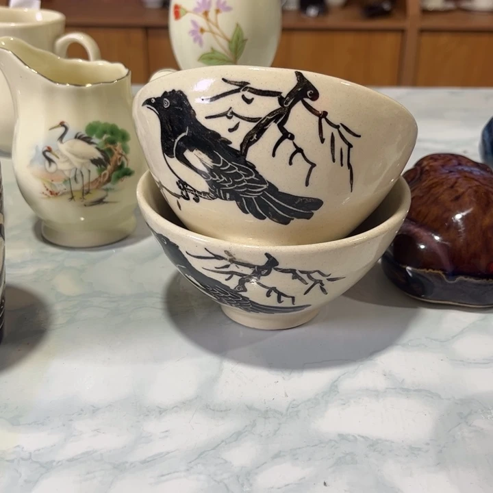 用***6瓷片喜上眉梢碗么么