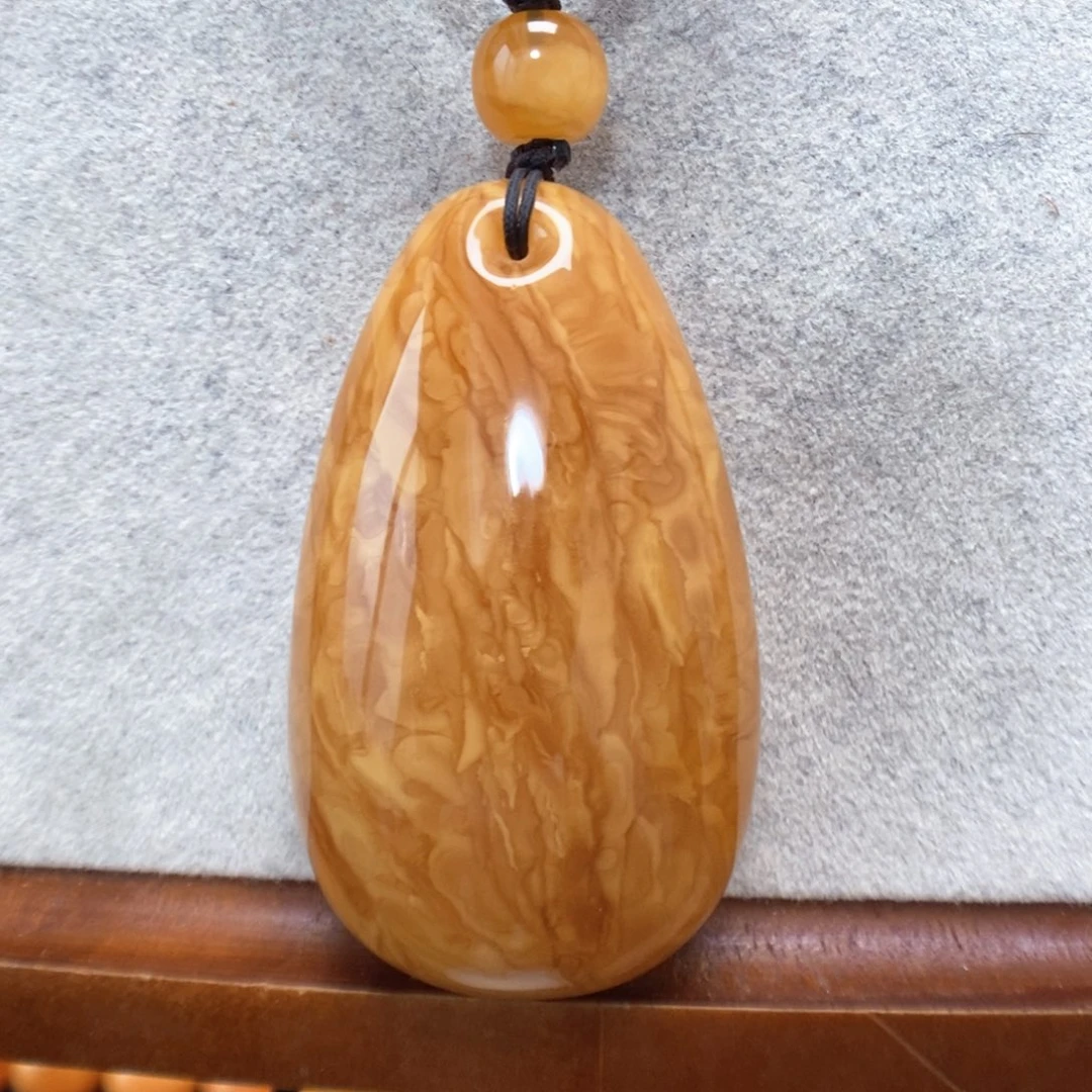 蜜蜡未镶嵌项链吊坠