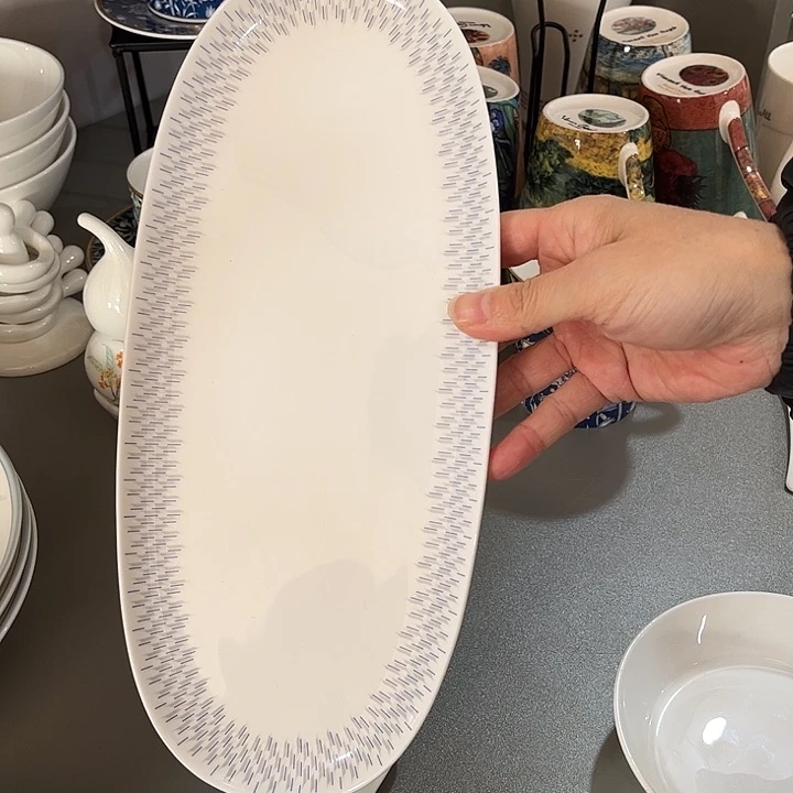 瓷片微瑕骨瓷寿司盘一个