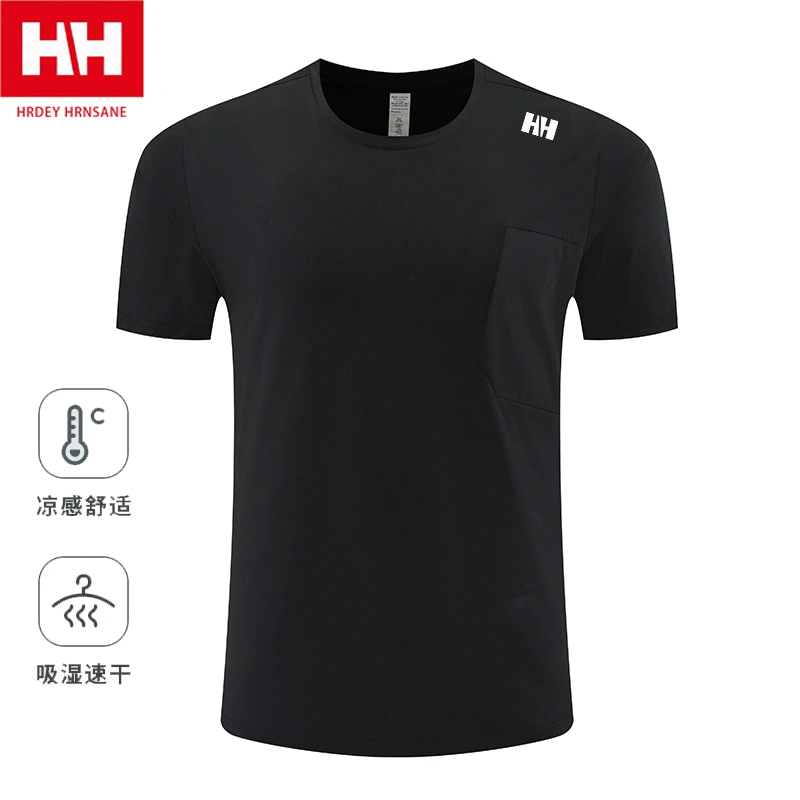 【挪威HH】夏季男士冰感T恤休闲透气速干圆领运动综训排汗短袖