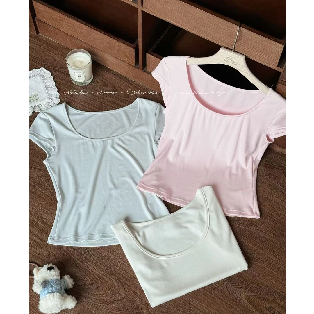 妖精的美美【水牛奶】巨无霸冰凉舒服韩系小T恤