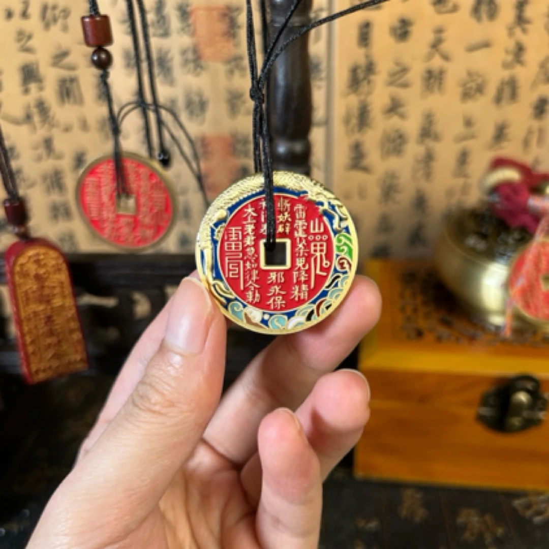 山贵花钱珐琅款师傅填砂国风项链/手串/摆件/钥匙扣