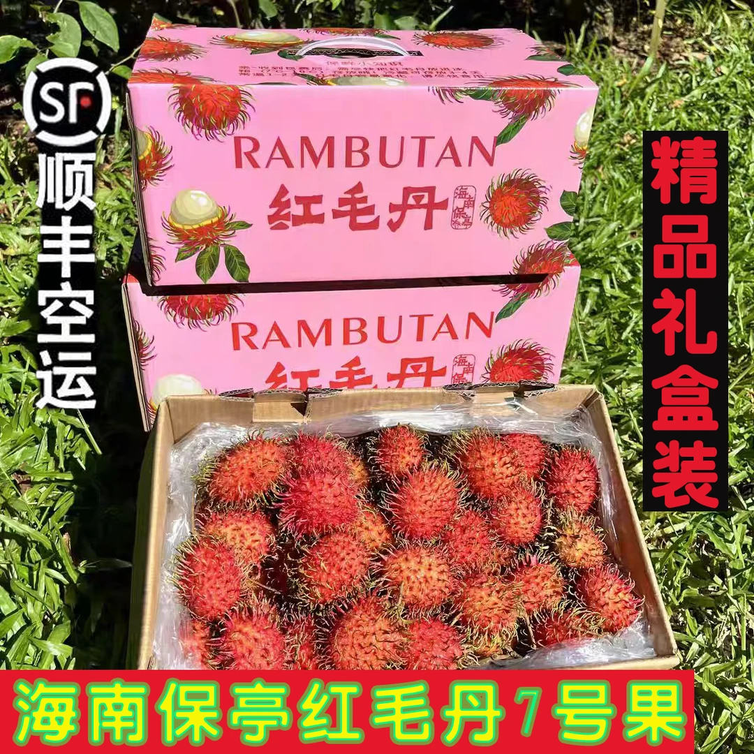 海南保亭红毛丹现摘现发当季热带树上熟水果毛荔枝顺丰红毛丹水果
