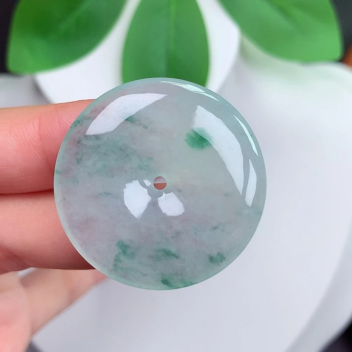 颈饰未镶嵌翡翠平安扣 32.4x5.5mm