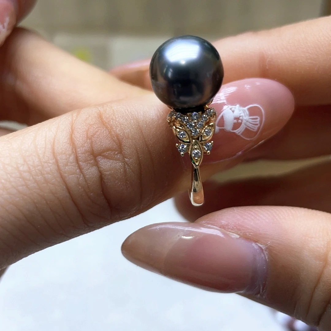 海水珍珠戒指银S925镶嵌