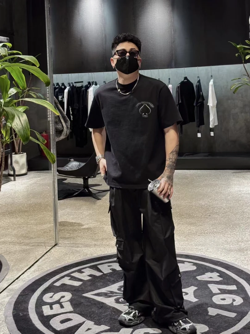 潮牌D家黑桃3系列2025男款短袖T恤