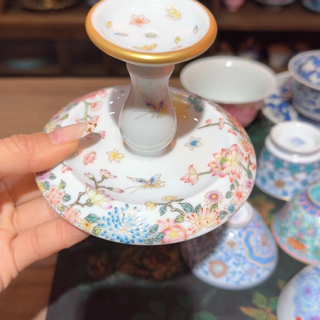 大**人粉彩万花香插哦耶