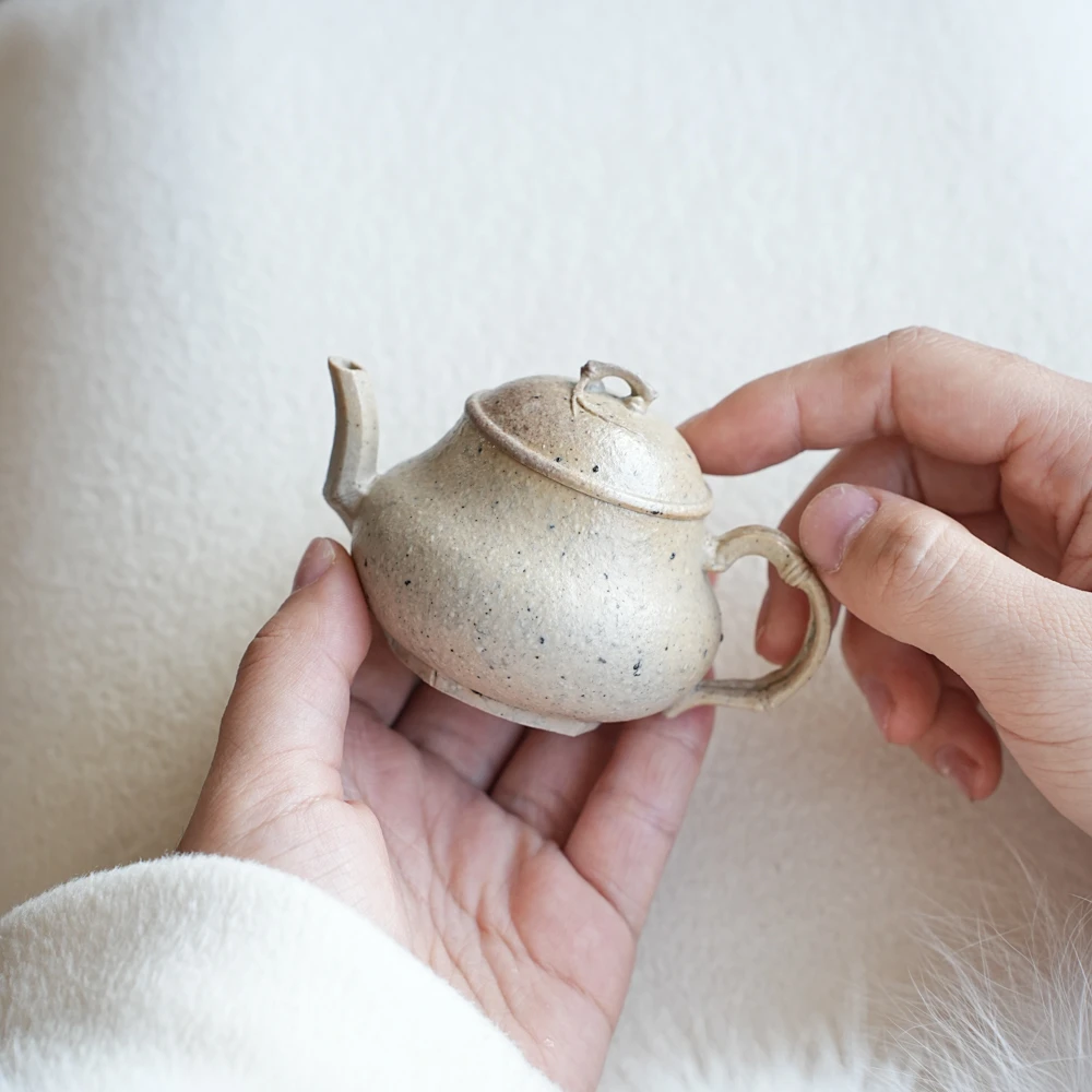 树屿集丨《潇-月光白》柴烧 80CC 紫砂 茶壶