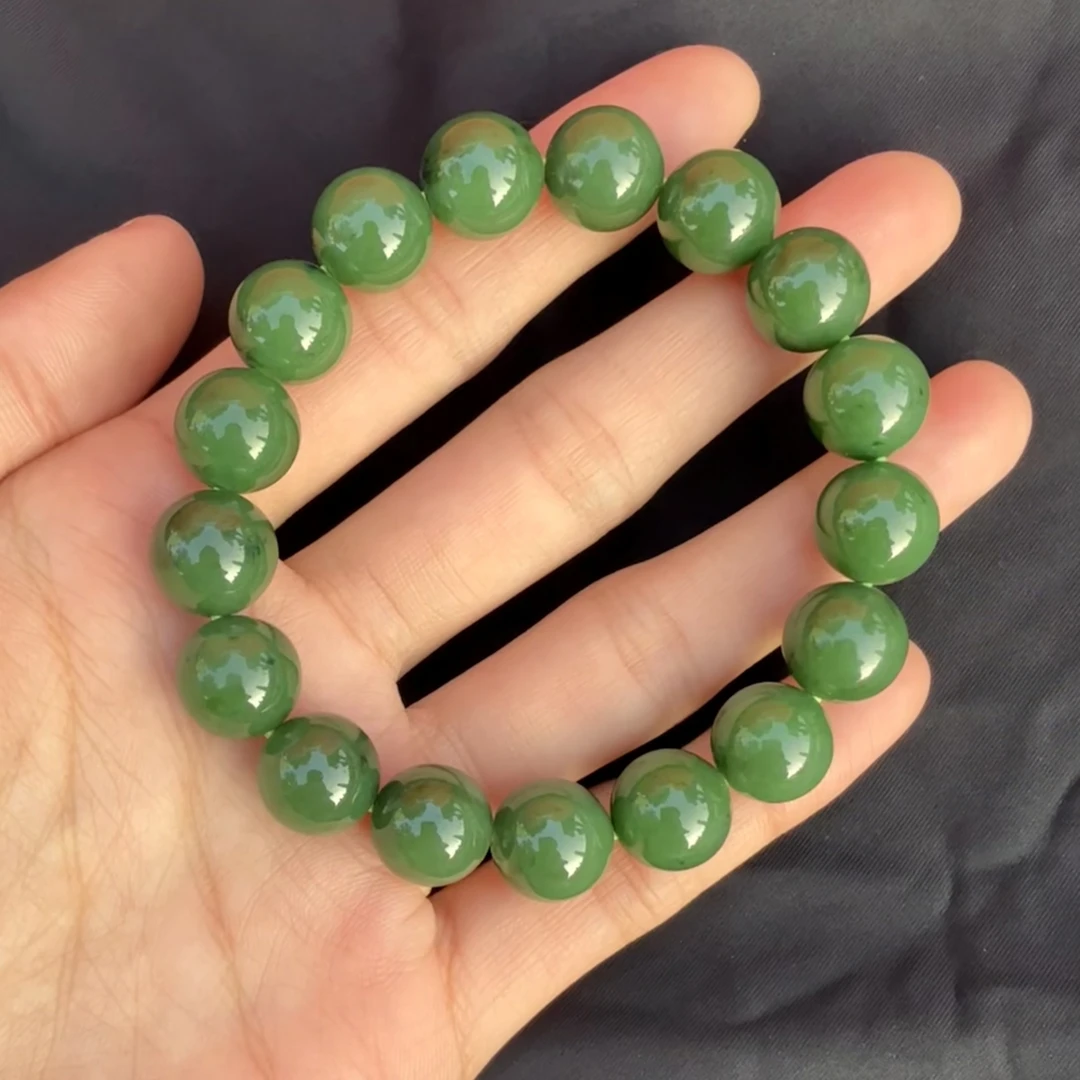 和田玉碧玉卡12手串