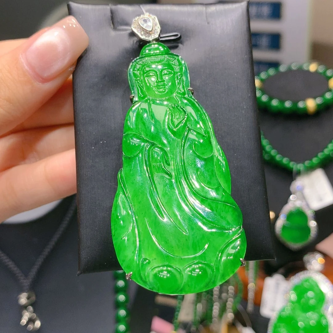 【闪购商品】颈饰银S925镶嵌翡翠7柒姐