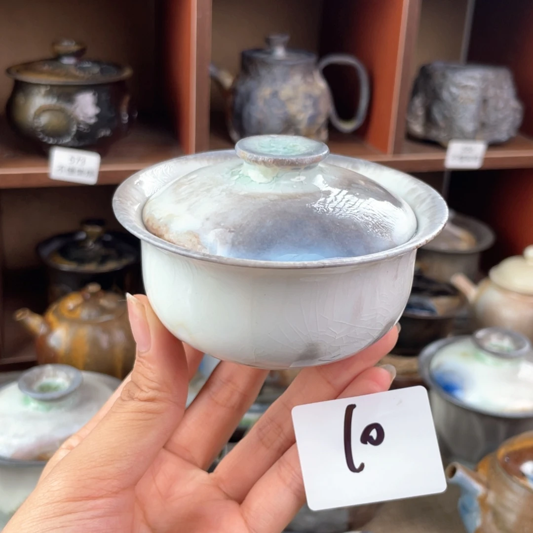 10高白盖碗一起喝茶