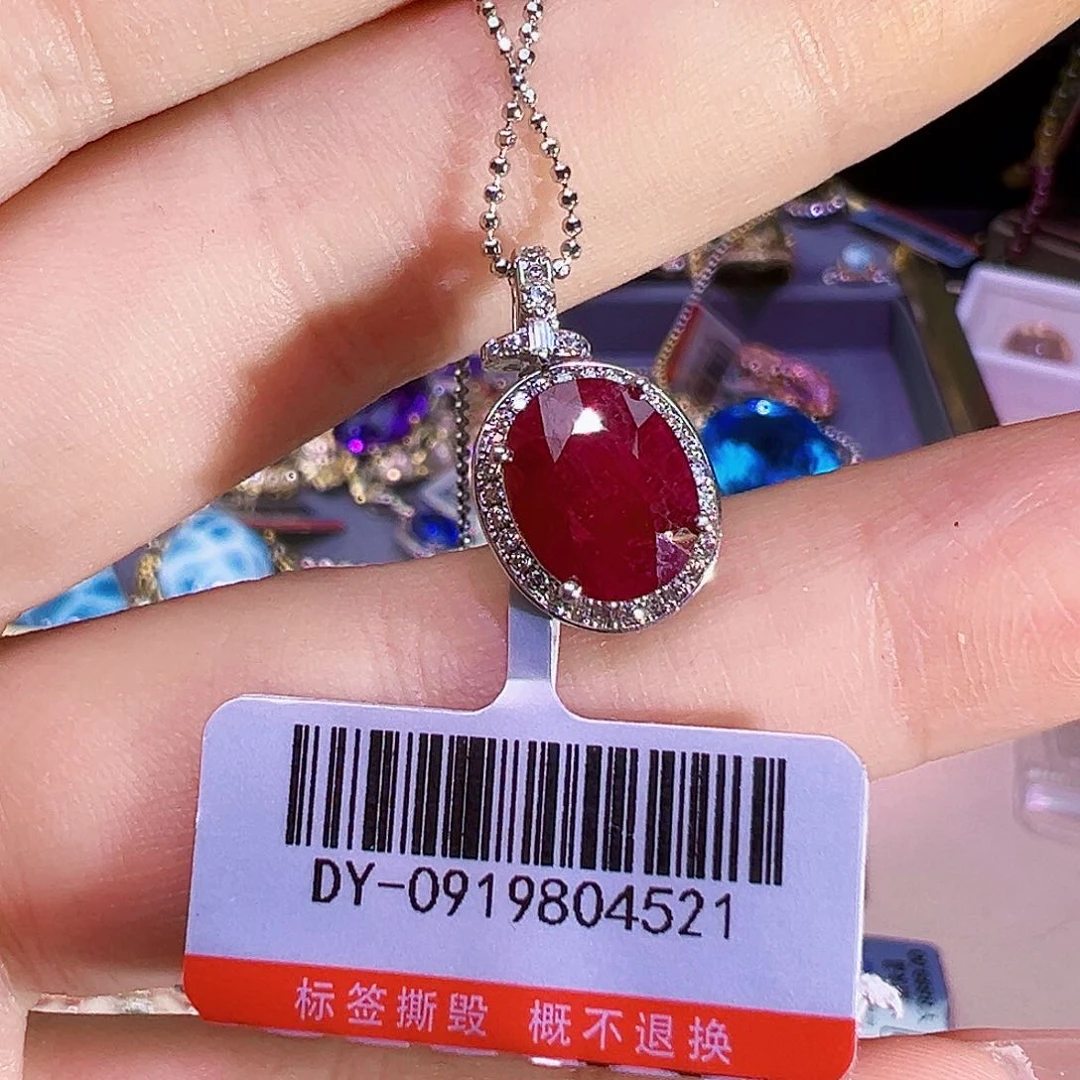 银S925镶嵌红宝石珠宝奇石