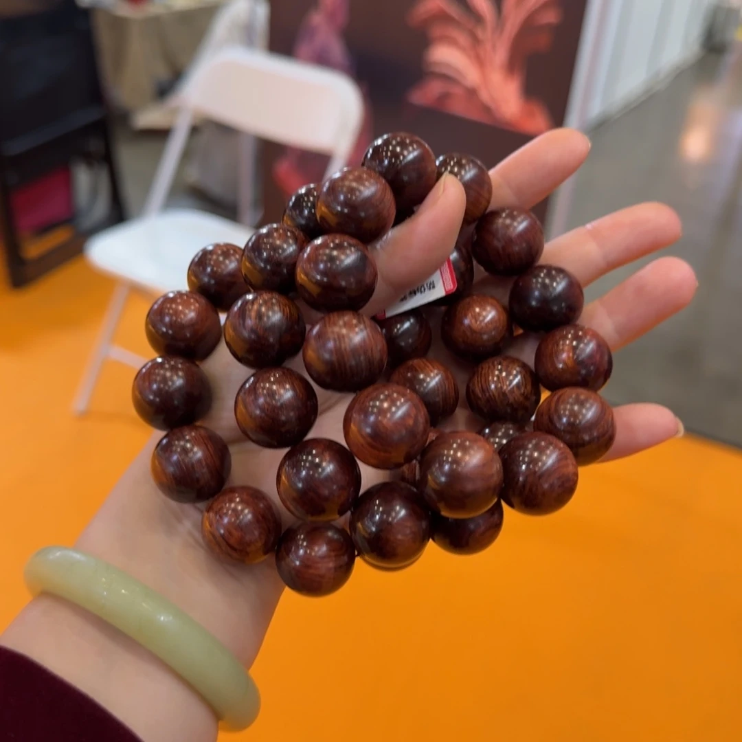 黄花梨/降香黄檀手串/手链2.0紫油梨老料海南黄花梨手串