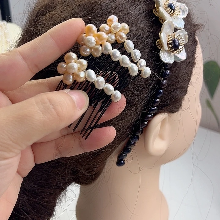 发夹未镶嵌淡水珍珠